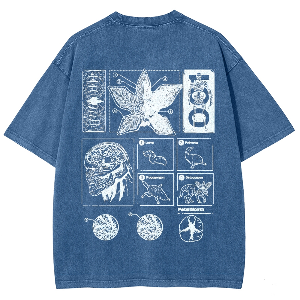 Fantasy Creature Anatomy Graphic Washed T-Shirt
