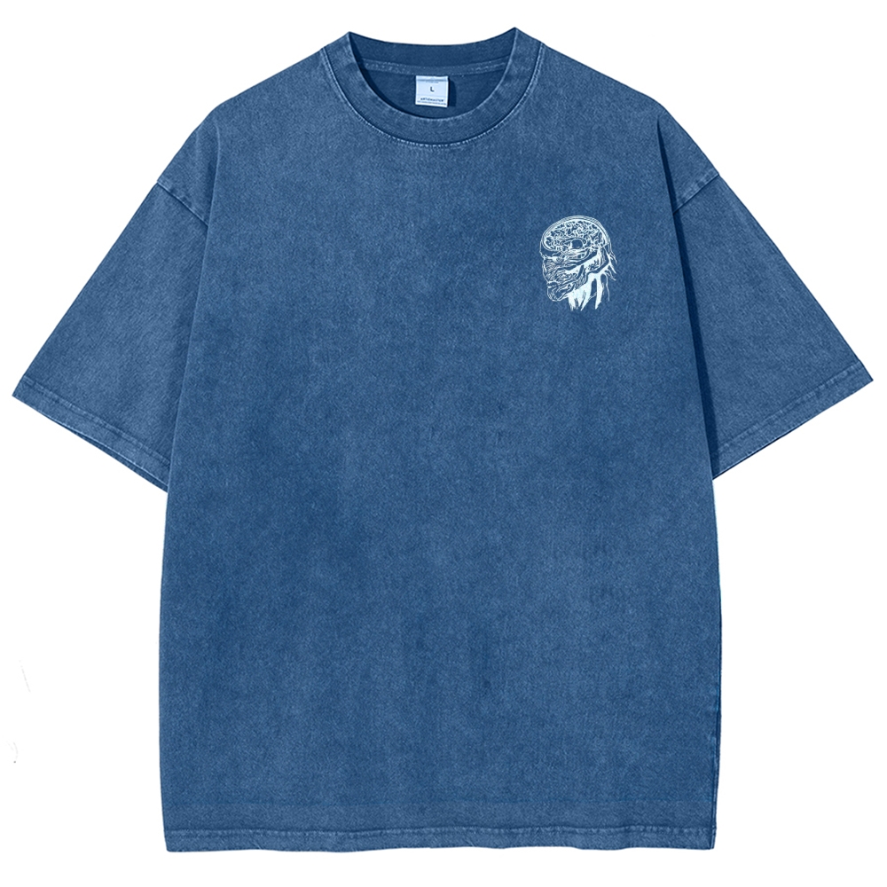 Fantasy Creature Anatomy Graphic Washed T-Shirt