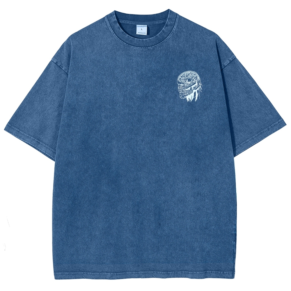 Fantasy Creature Anatomy Graphic Washed T-Shirt