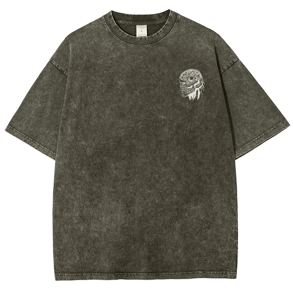 Fantasy Creature Anatomy Graphic Washed T-Shirt