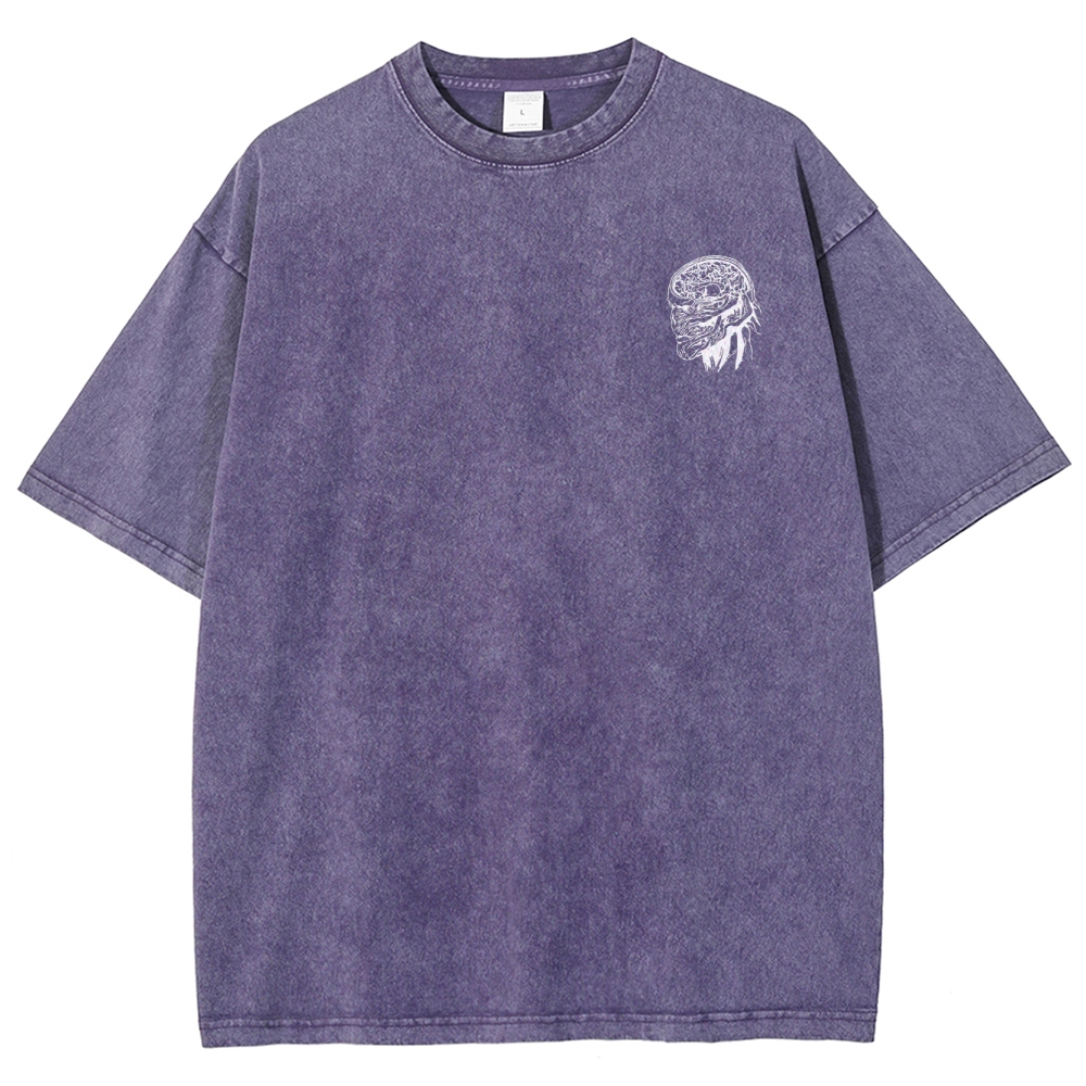 Fantasy Creature Anatomy Graphic Washed T-Shirt