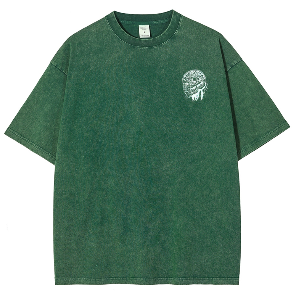 Fantasy Creature Anatomy Graphic Washed T-Shirt