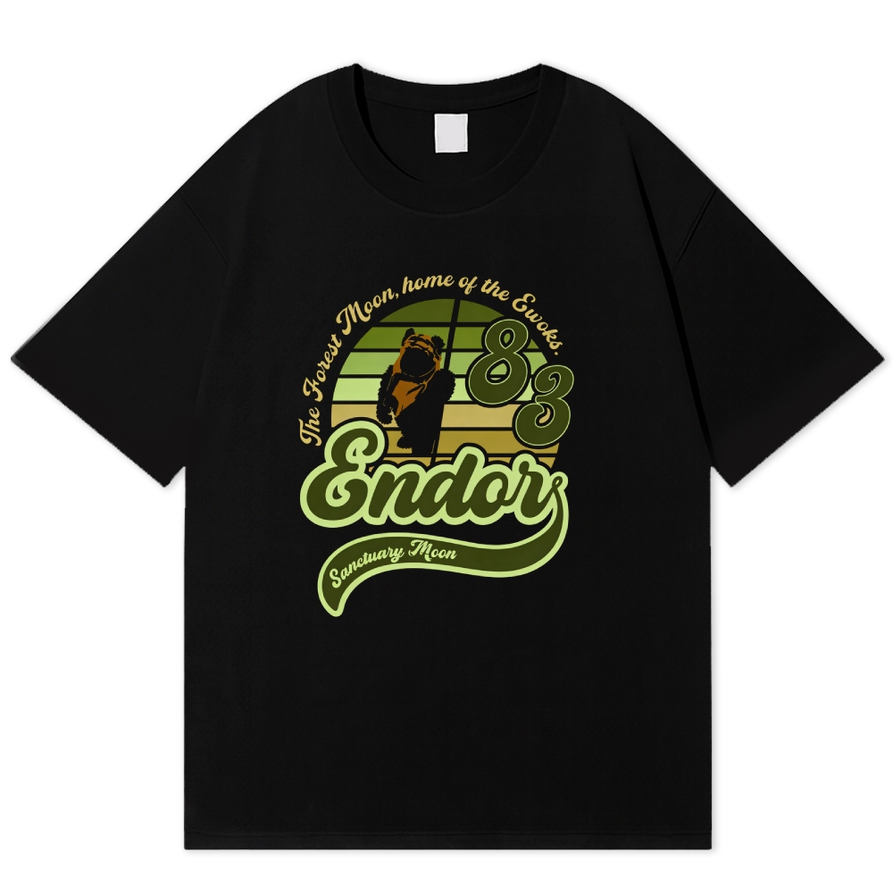 "Endor Forest Moon" Retro Sci-Fi Cotton T-shirt
