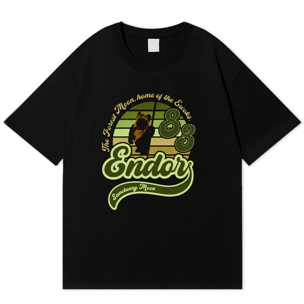 "Endor Forest Moon" Retro Sci-Fi Cotton T-shirt