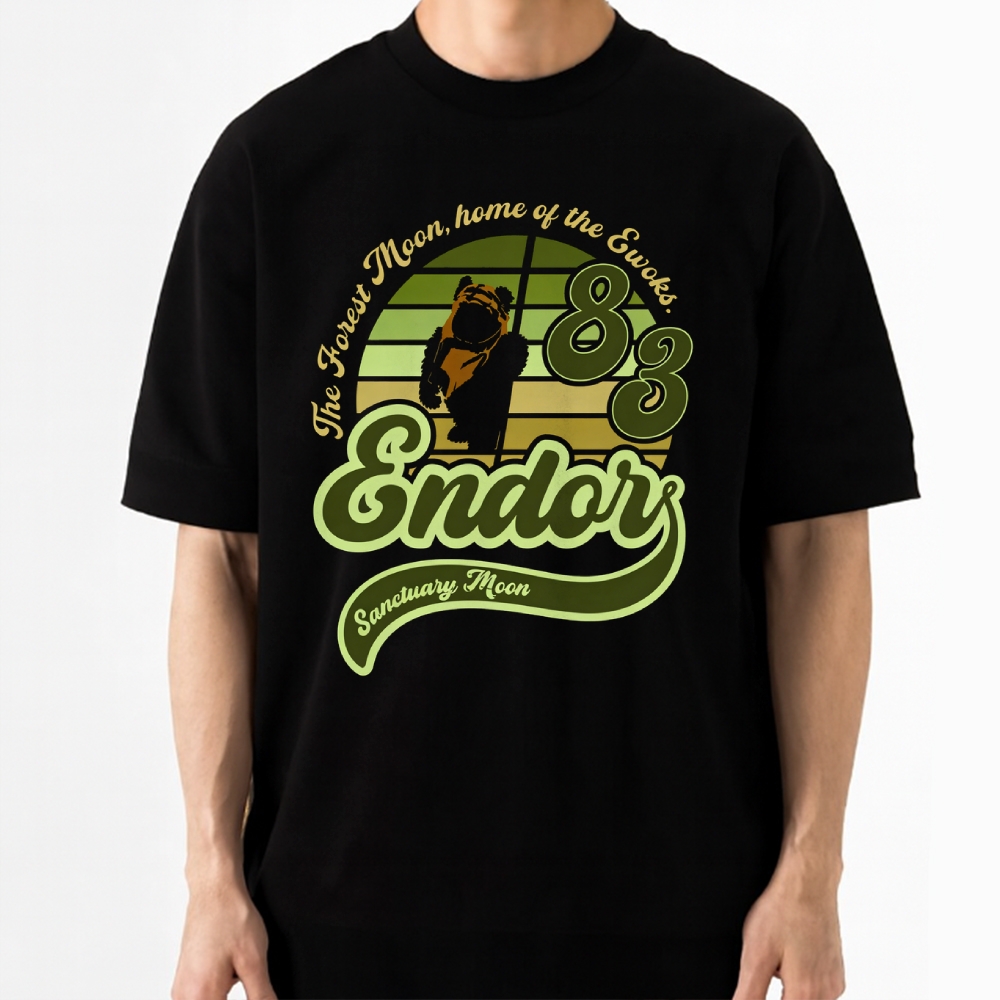 "Endor Forest Moon" Retro Sci-Fi Cotton T-shirt