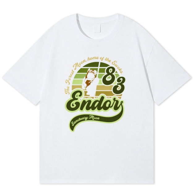 "Endor Forest Moon" Retro Sci-Fi Cotton T-shirt