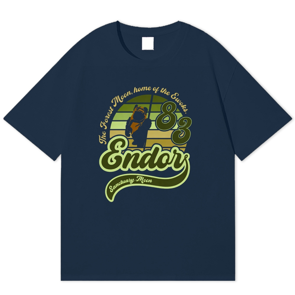 "Endor Forest Moon" Retro Sci-Fi Cotton T-shirt
