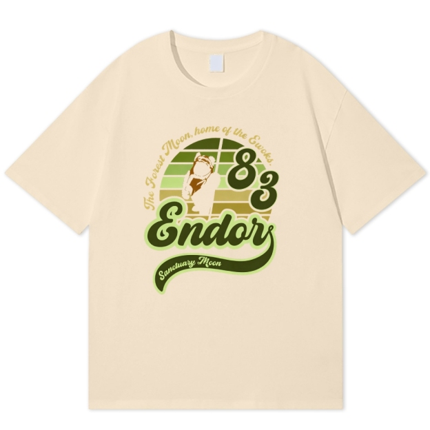"Endor Forest Moon" Retro Sci-Fi Cotton T-shirt