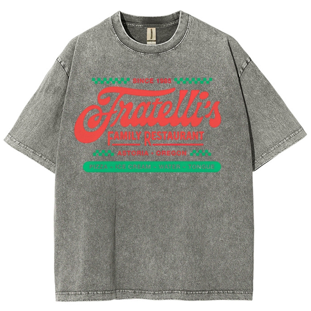 Fratelli's Family Restaurant The Goonies 80s Oregon Washed T-Shirt 