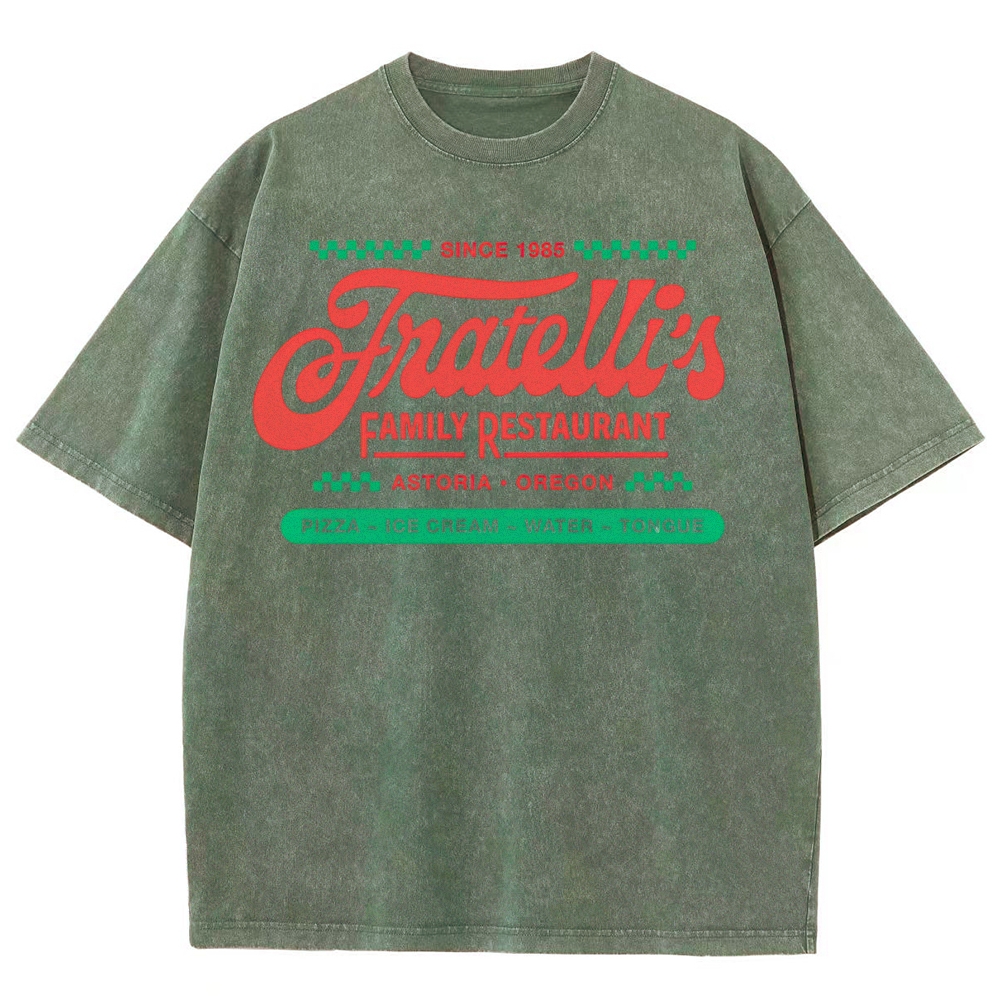 Fratelli's Family Restaurant The Goonies 80s Oregon Washed T-Shirt 