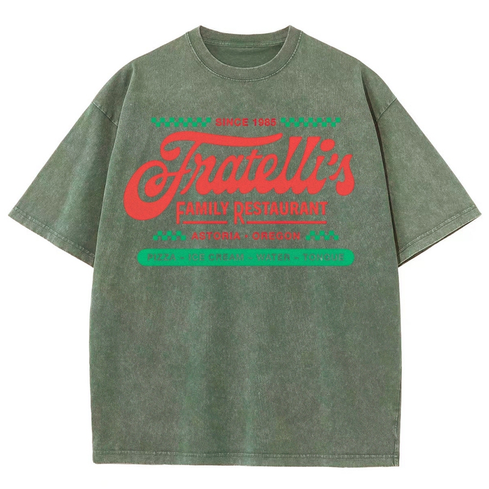 Fratelli's Family Restaurant The Goonies 80s Oregon Washed T-Shirt 