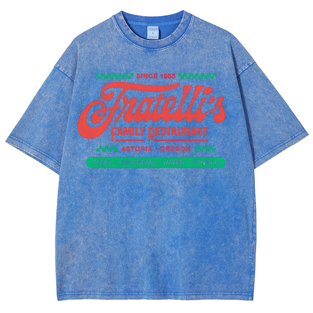 Fratelli's Family Restaurant The Goonies 80s Oregon Washed T-Shirt 