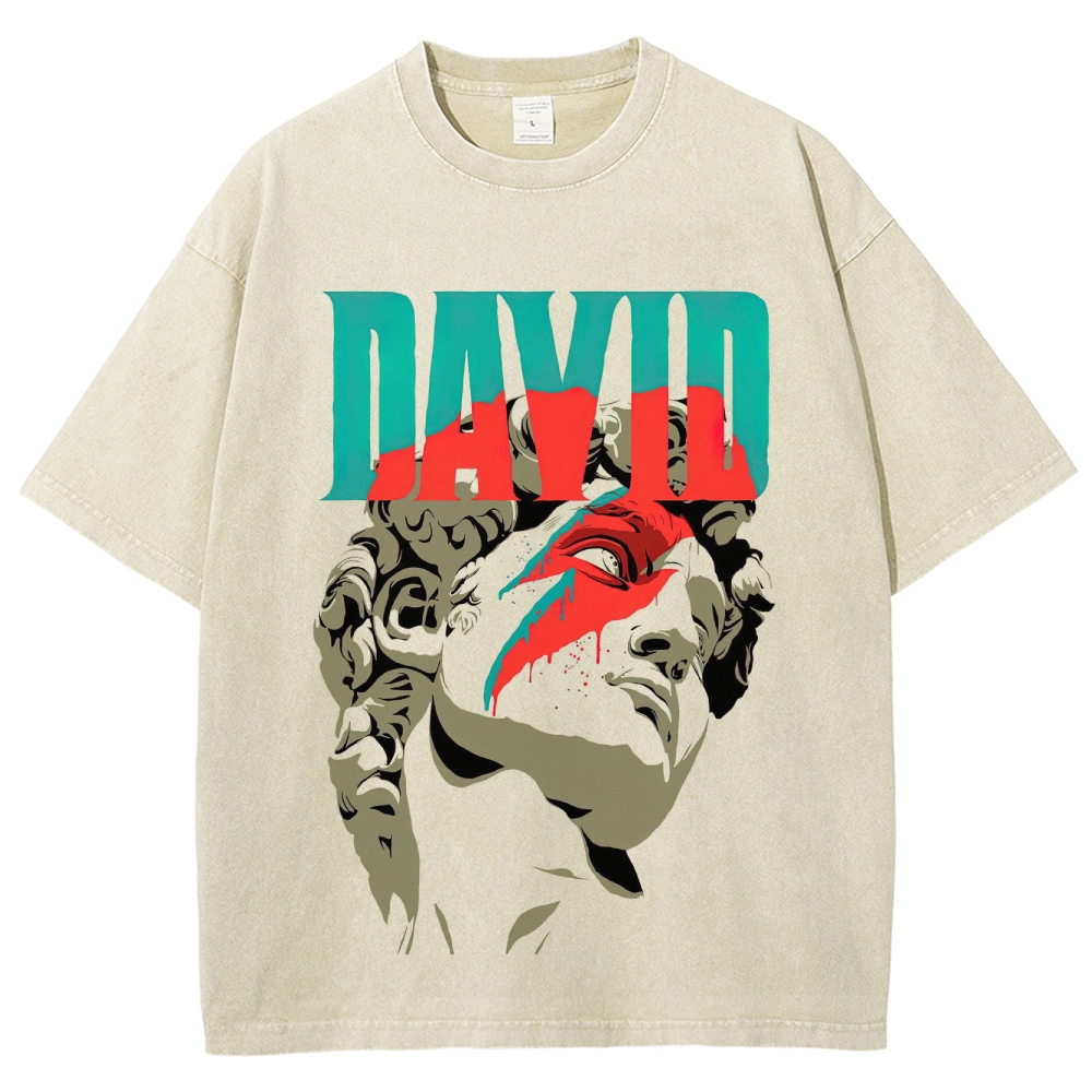 David Statue Pop Art Washed T-Shirt