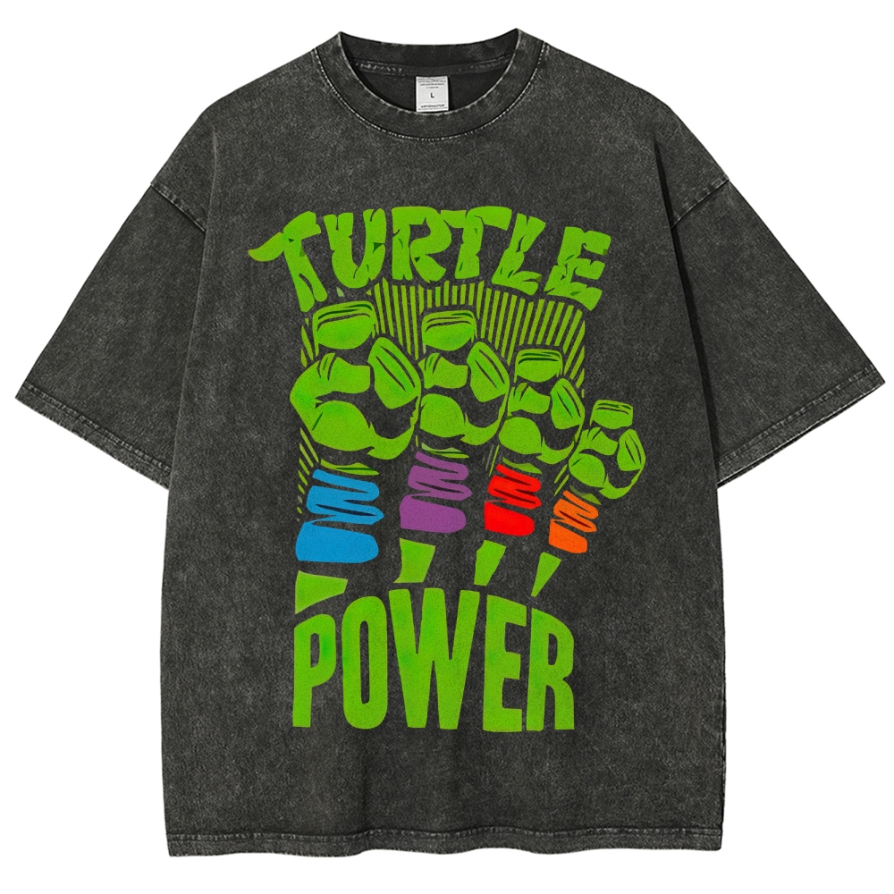 Turtle Power Fists Washed T-Shirt