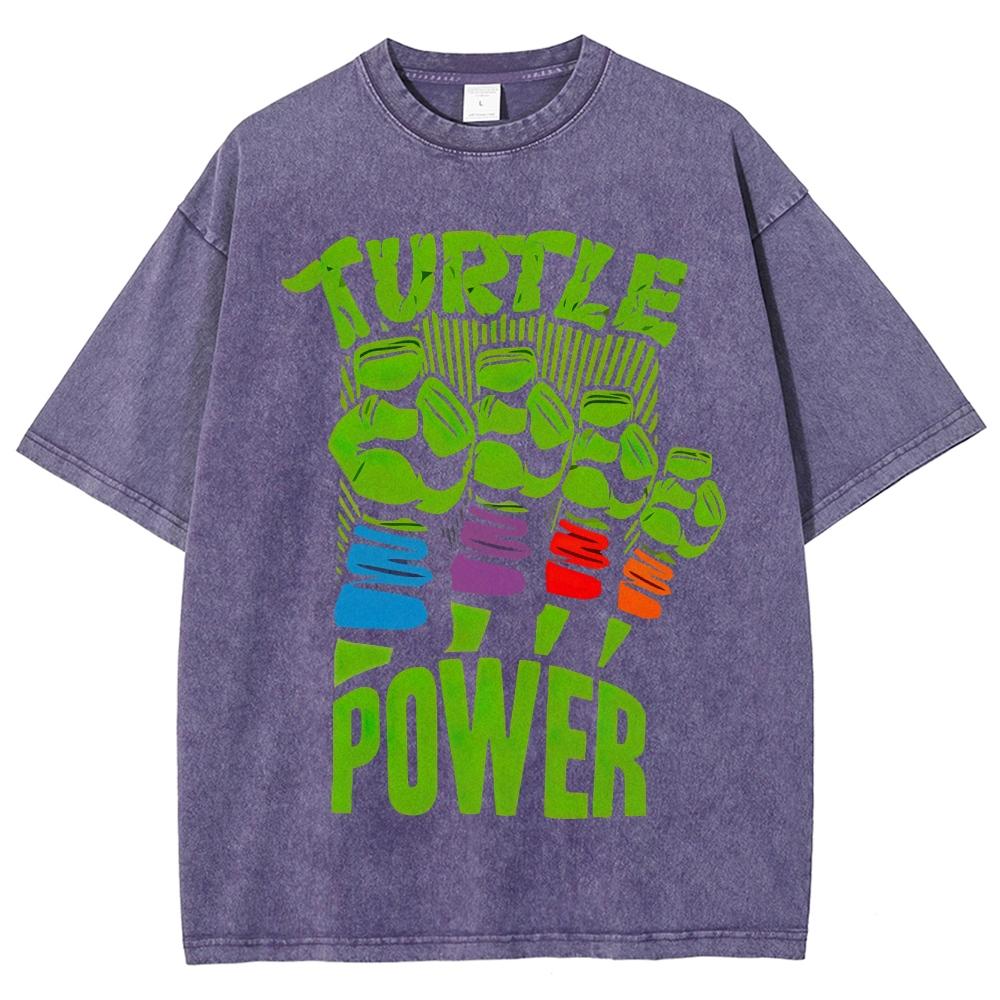 Turtle Power Fists Washed T-Shirt