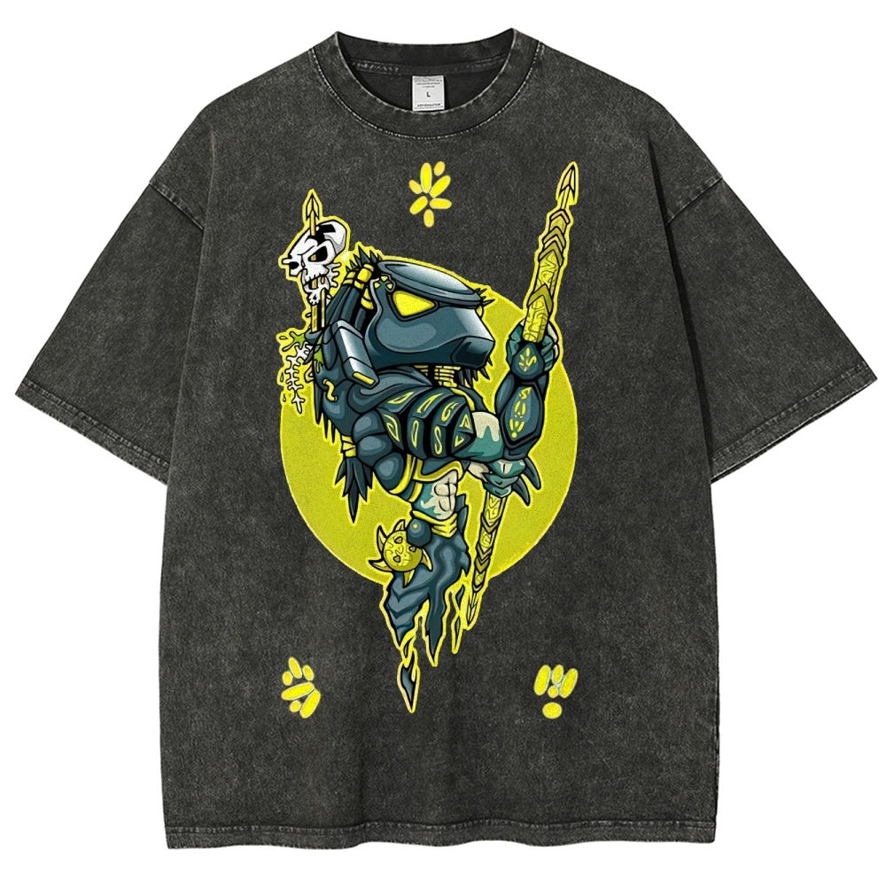 Chibi Predator Warrior Washed T-Shirt