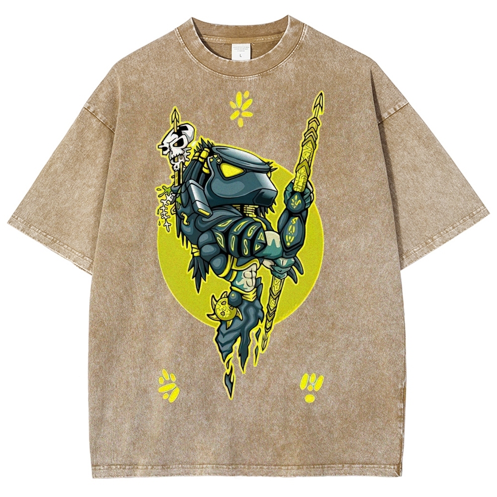 Chibi Predator Warrior Washed T-Shirt
