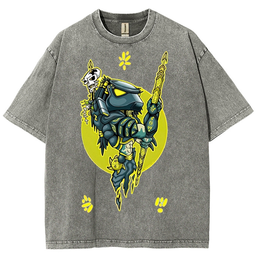 Chibi Predator Warrior Washed T-Shirt