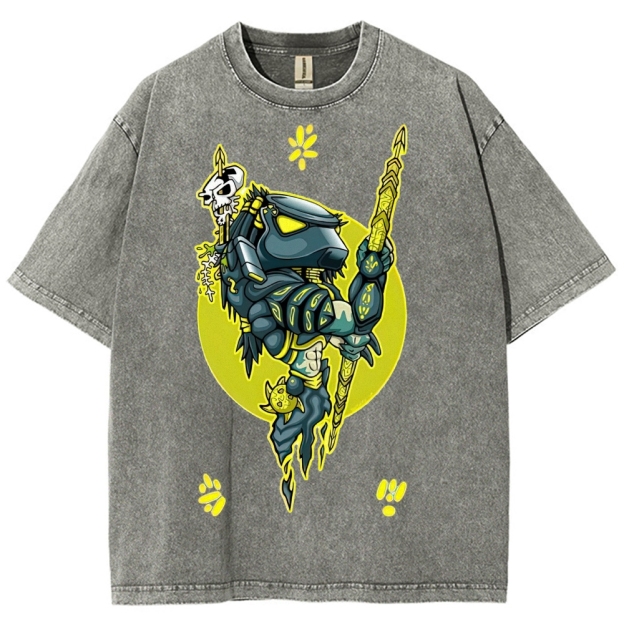 Chibi Predator Warrior Washed T-Shirt