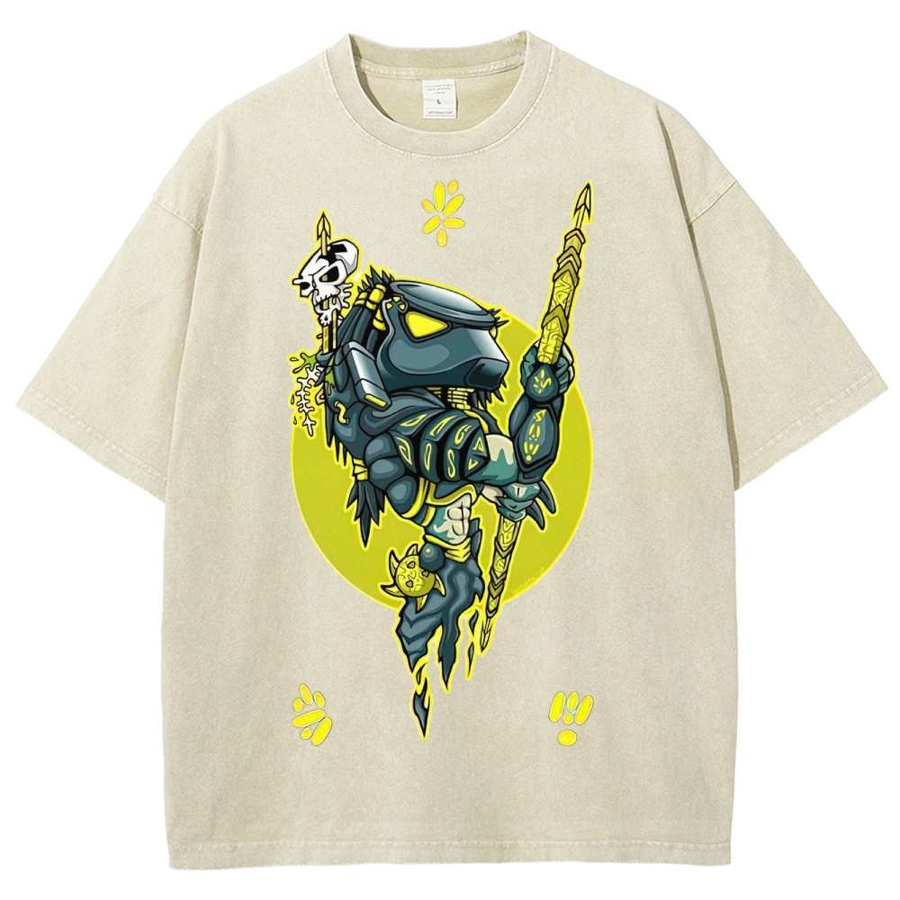 Chibi Predator Warrior Washed T-Shirt