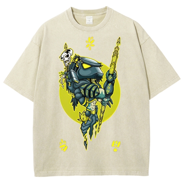 Chibi Predator Warrior Washed T-Shirt