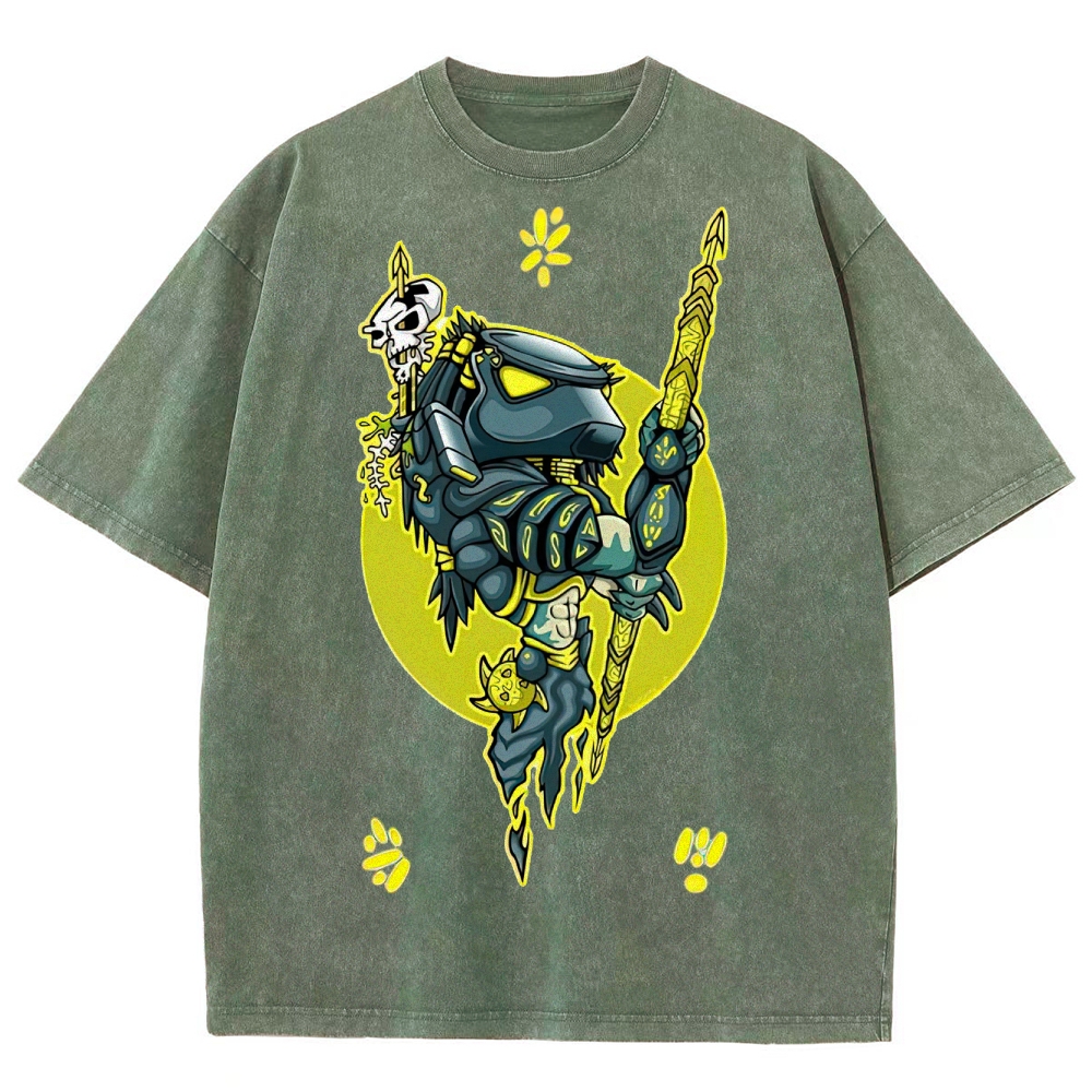 Chibi Predator Warrior Washed T-Shirt