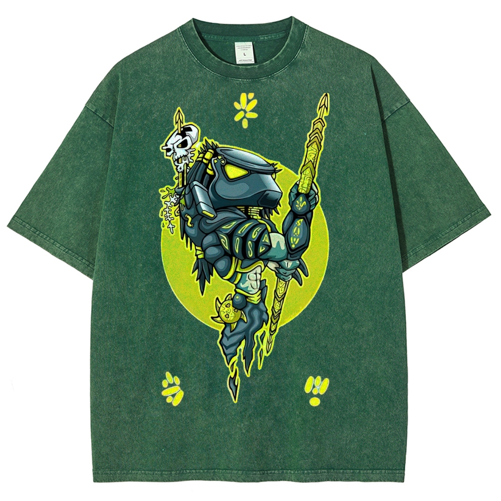 Chibi Predator Warrior Washed T-Shirt