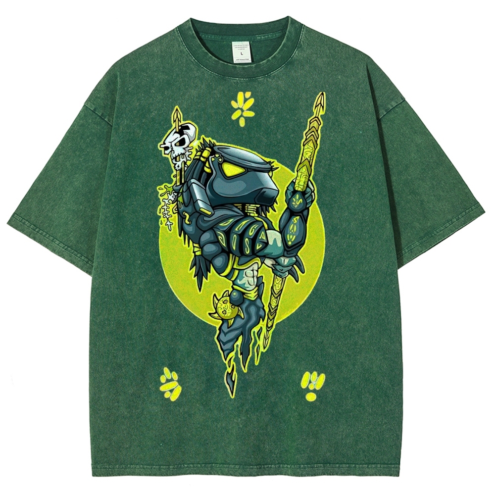 Chibi Predator Warrior Washed T-Shirt