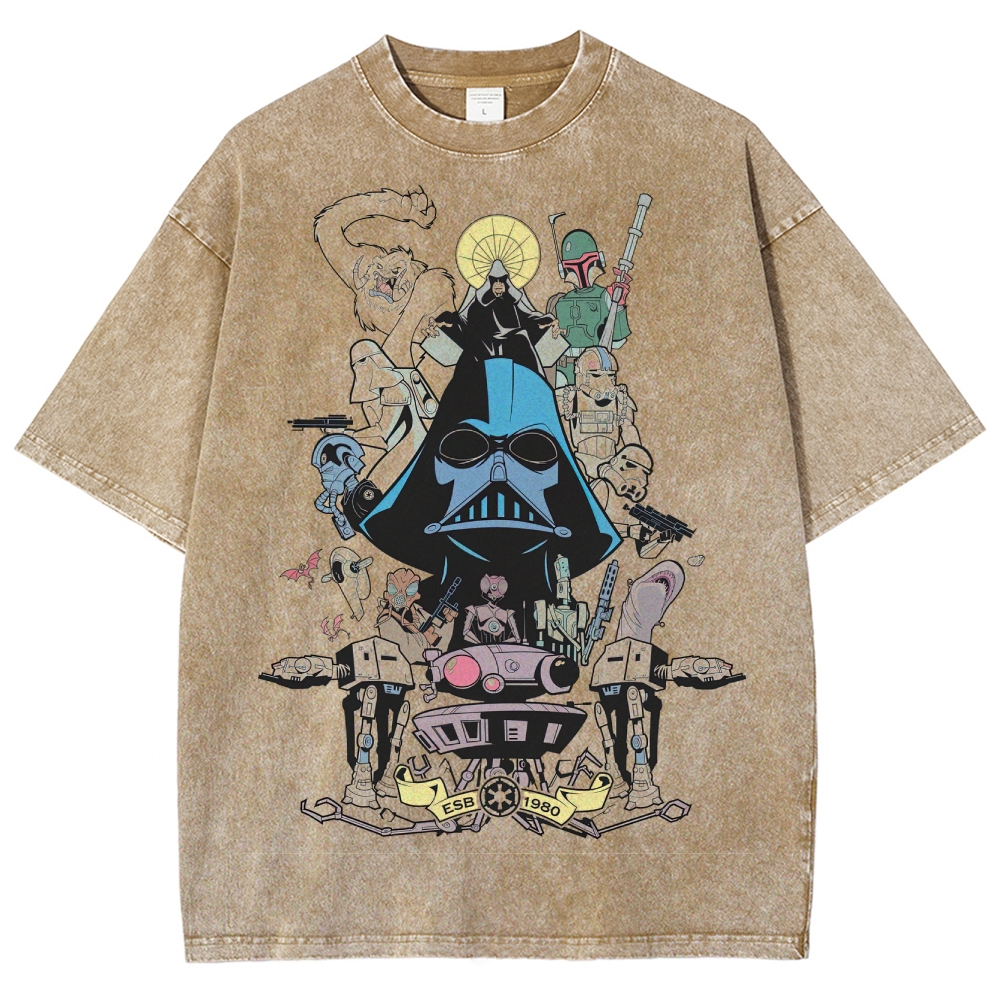 Empire Strikes Back Character Collage Washed T-Shirt