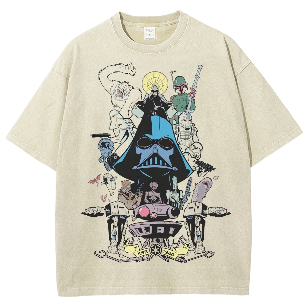 Empire Strikes Back Character Collage Washed T-Shirt