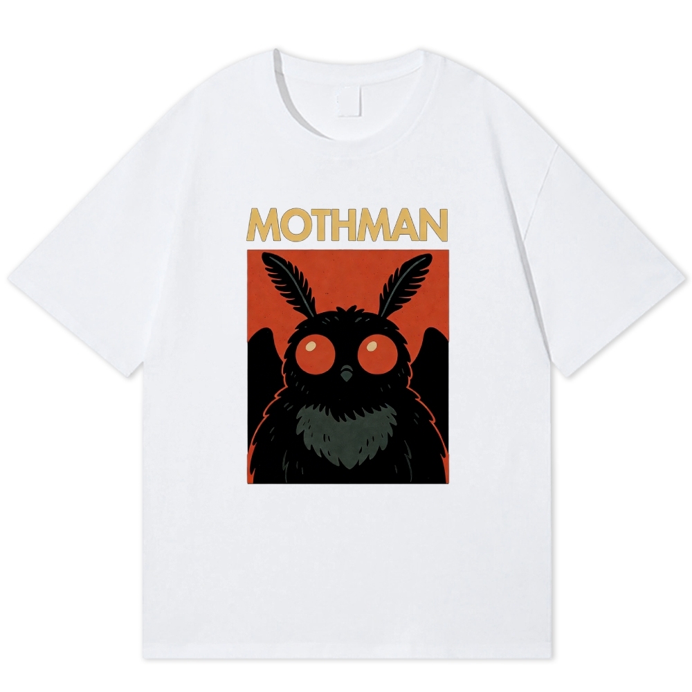 Cute Mothman Retro Cryptid Creature Cotton T-shirt