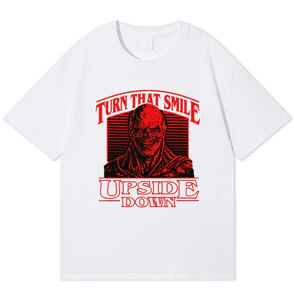Turn That Smile Upside Down Dark Retro Cotton T-shirt