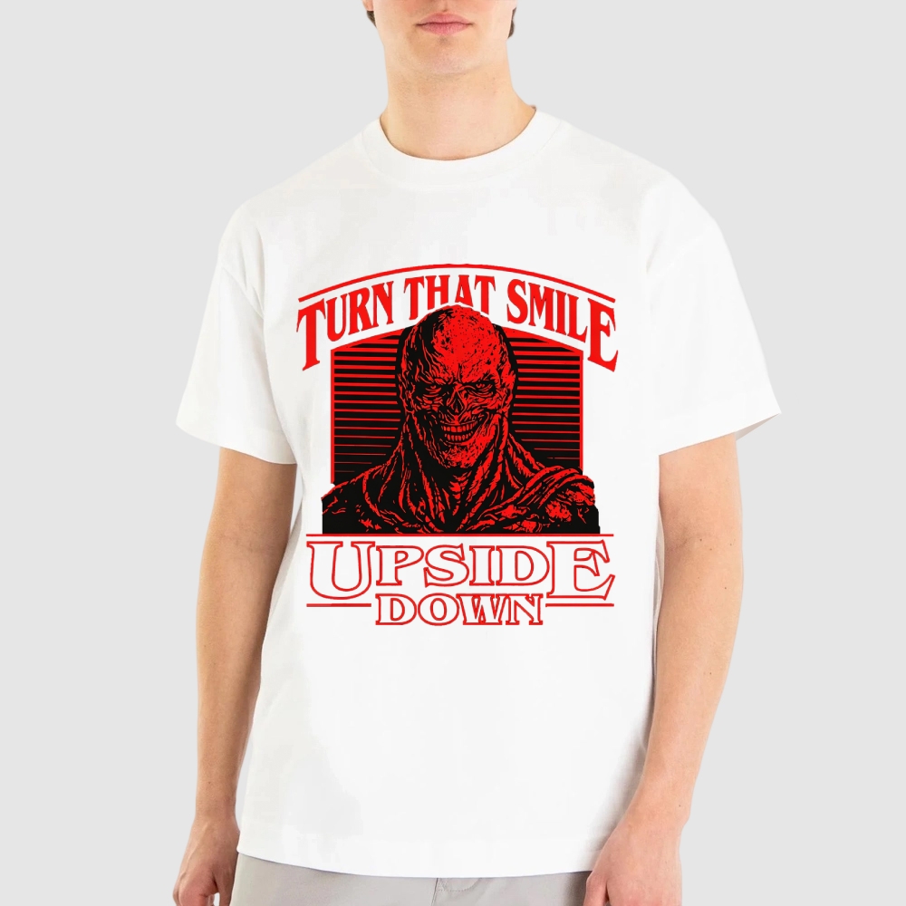 Turn That Smile Upside Down Dark Retro Cotton T-shirt