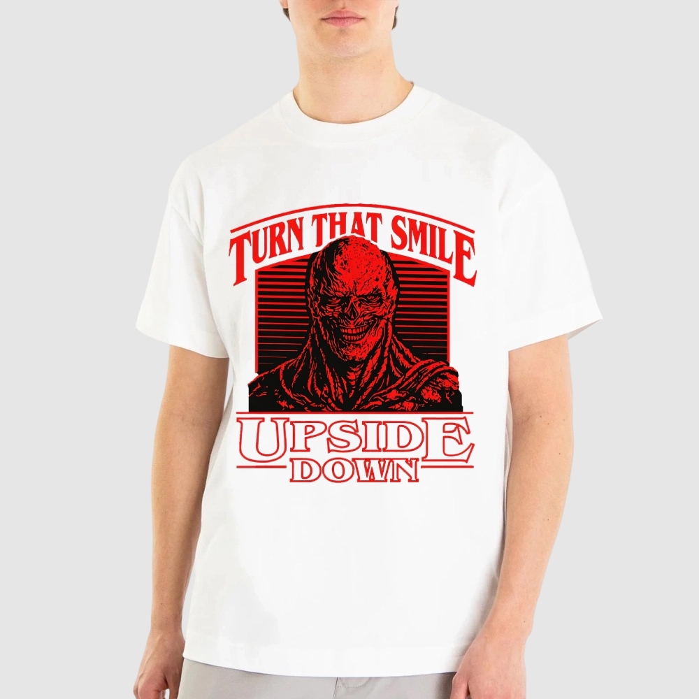 Turn That Smile Upside Down Dark Retro Cotton T-shirt