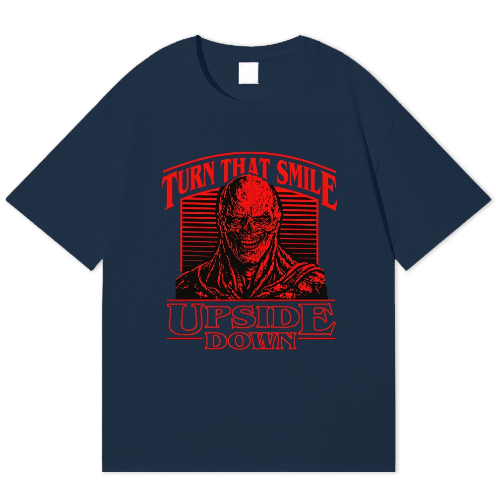 Turn That Smile Upside Down Dark Retro Cotton T-shirt