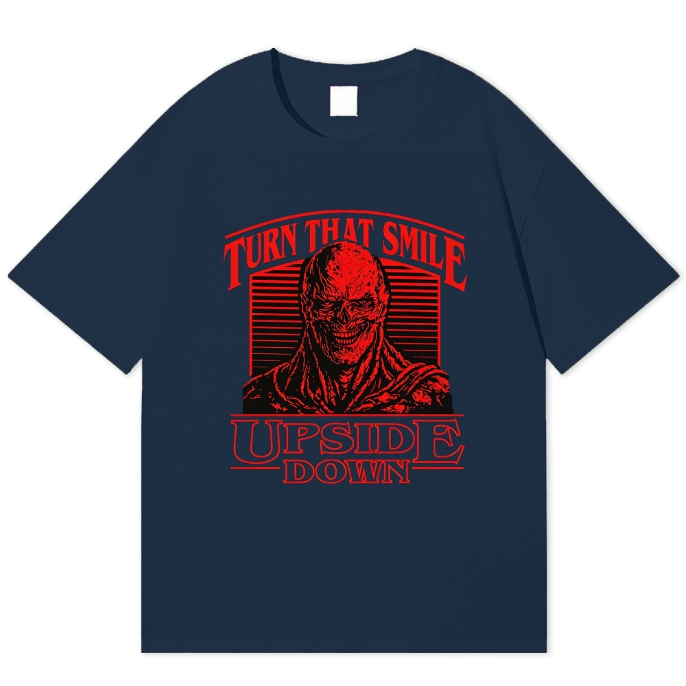 Turn That Smile Upside Down Dark Retro Cotton T-shirt