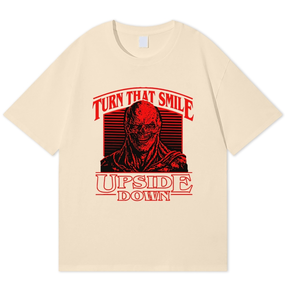 Turn That Smile Upside Down Dark Retro Cotton T-shirt