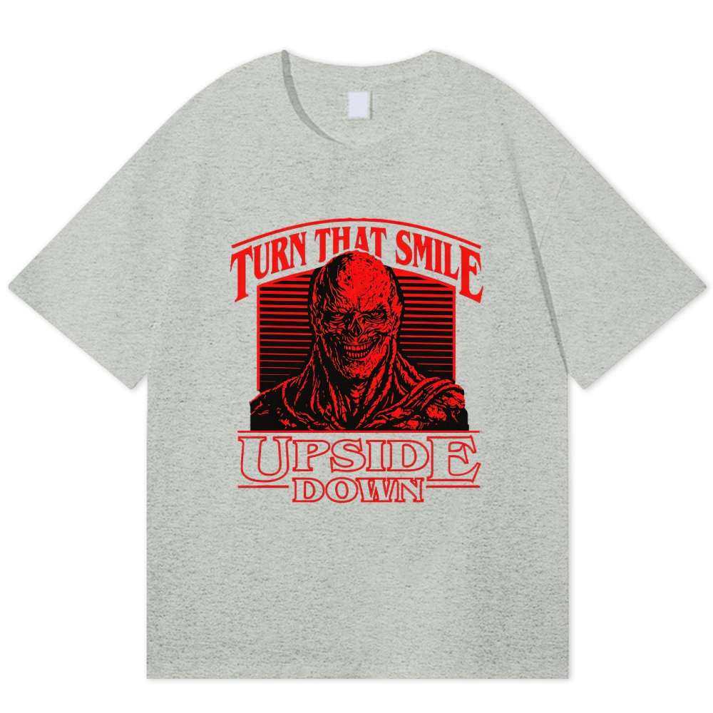 Turn That Smile Upside Down Dark Retro Cotton T-shirt