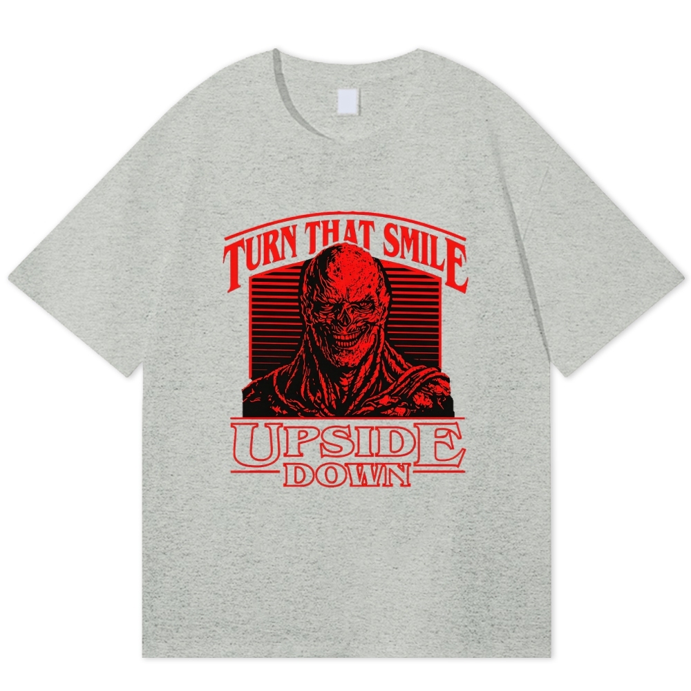 Turn That Smile Upside Down Dark Retro Cotton T-shirt