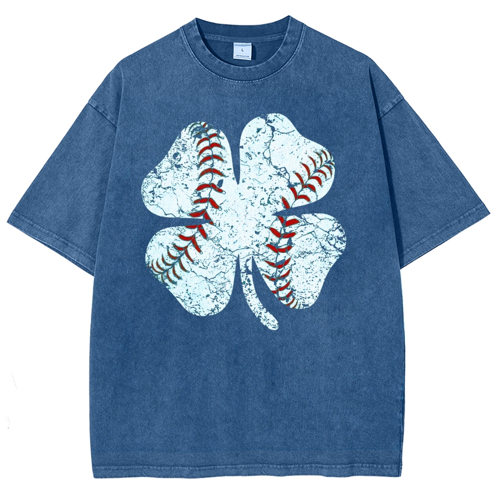 Baseball Clover Washed T-Shirt