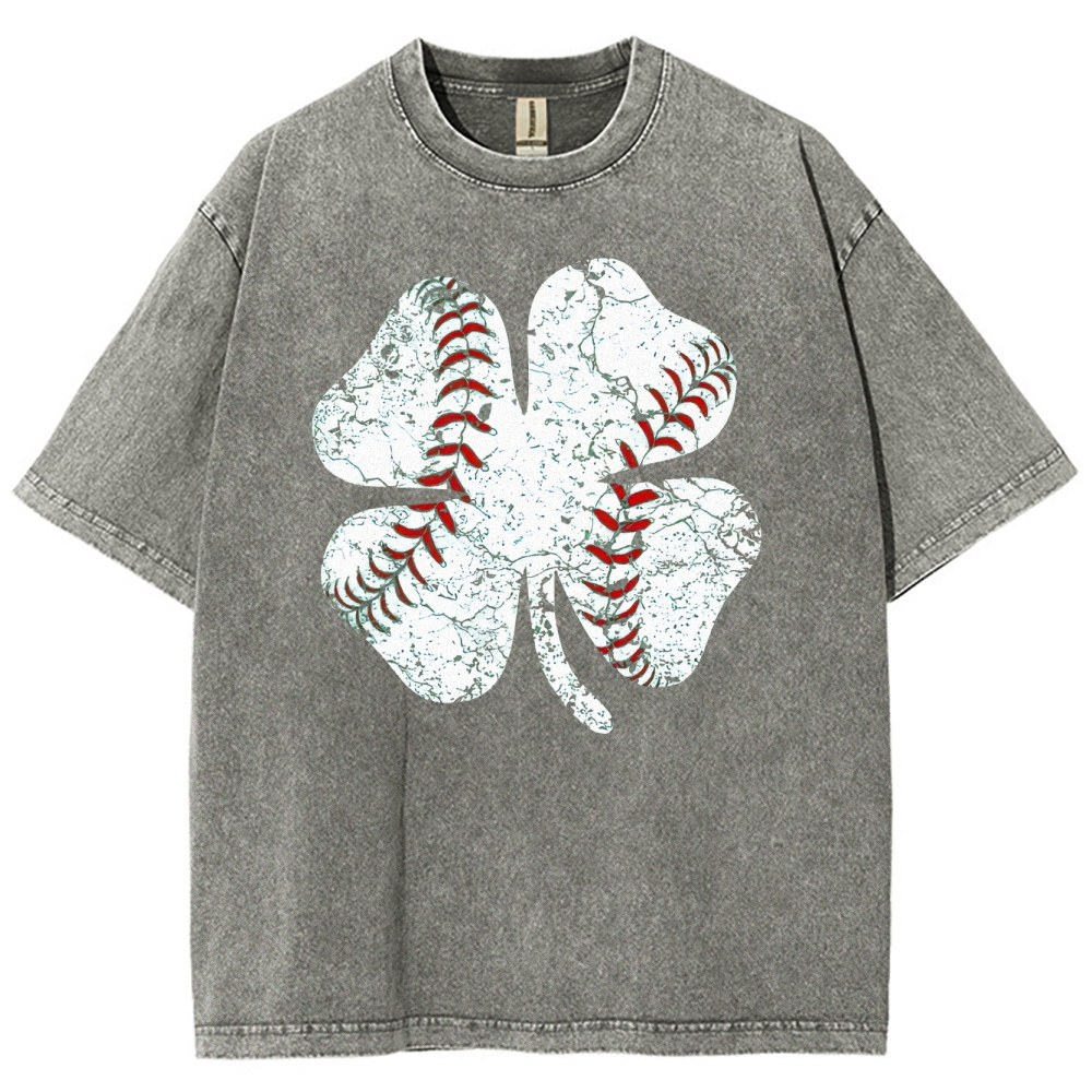 Baseball Clover Washed T-Shirt