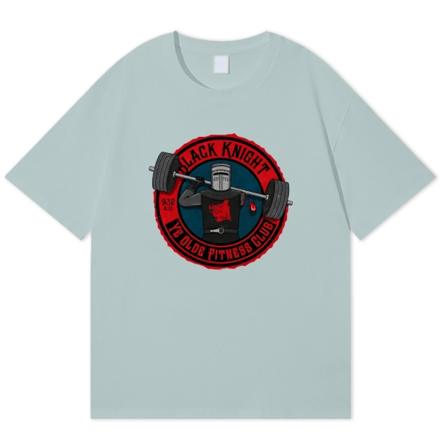 Black Knight Ye Olde Fitness Club Retro Parody Cotton T-shirt