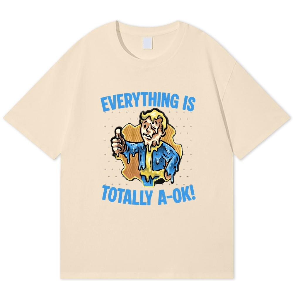 Vault Boy Melting Ironic Retro Wasteland Cotton T-shirt