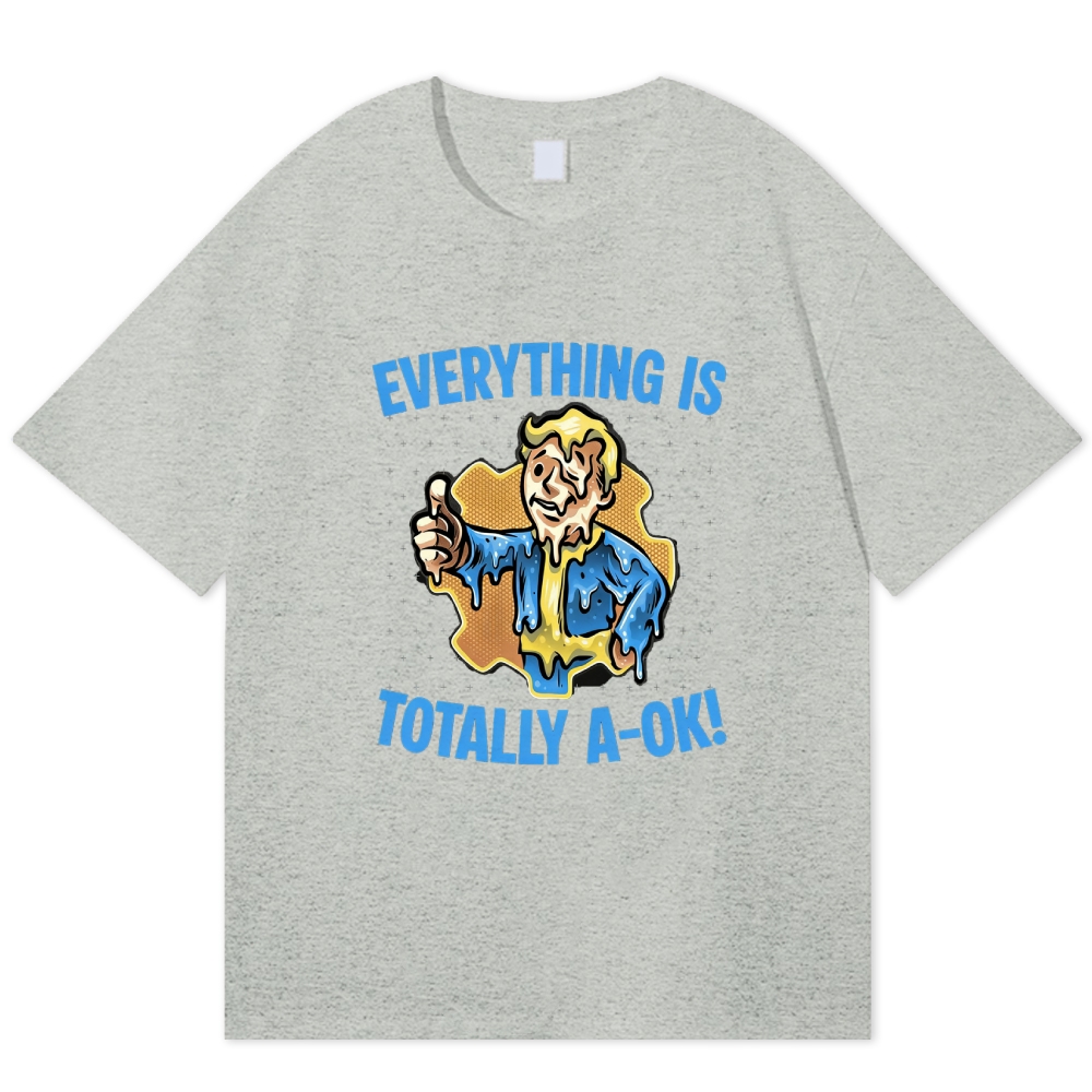 Vault Boy Melting Ironic Retro Wasteland Cotton T-shirt