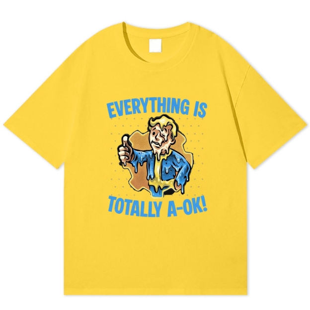 Vault Boy Melting Ironic Retro Wasteland Cotton T-shirt