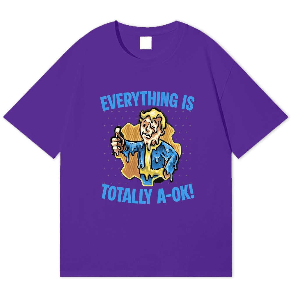Vault Boy Melting Ironic Retro Wasteland Cotton T-shirt