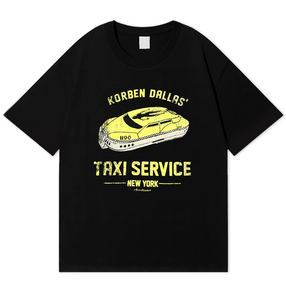 Korben Dallas Flying Taxi Retro Sci-Fi Cotton T-shirt
