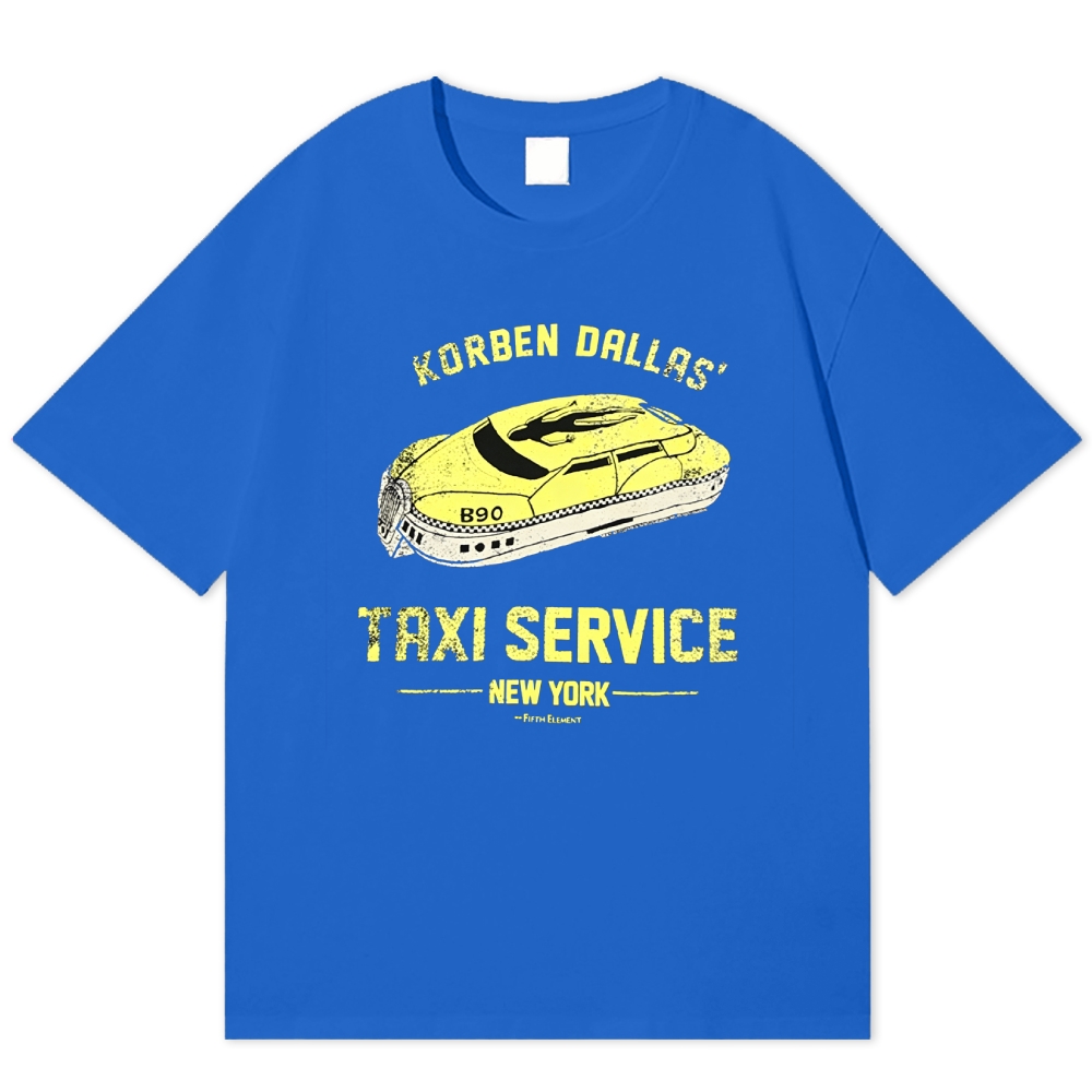 Korben Dallas Flying Taxi Retro Sci-Fi Cotton T-shirt