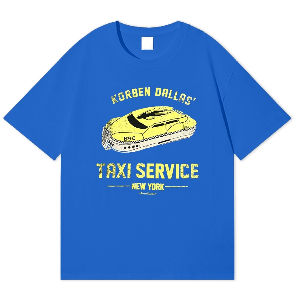 Korben Dallas Flying Taxi Retro Sci-Fi Cotton T-shirt