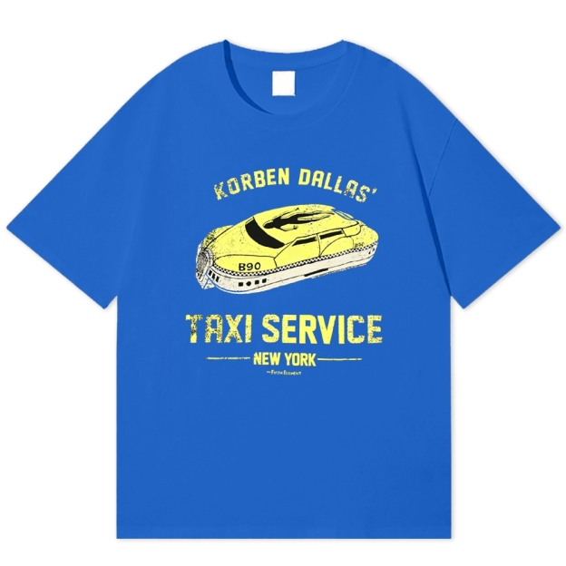 Korben Dallas Flying Taxi Retro Sci-Fi Cotton T-shirt